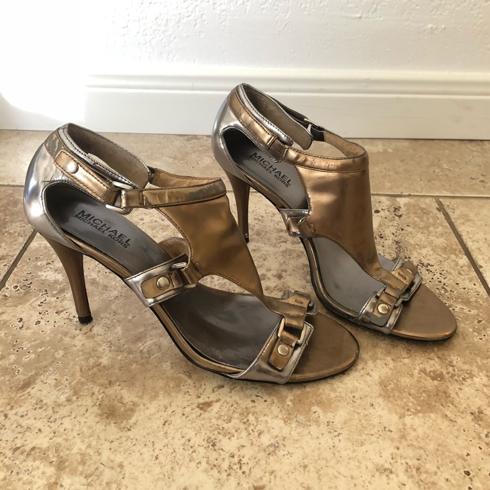 Michael Kors metallic heels